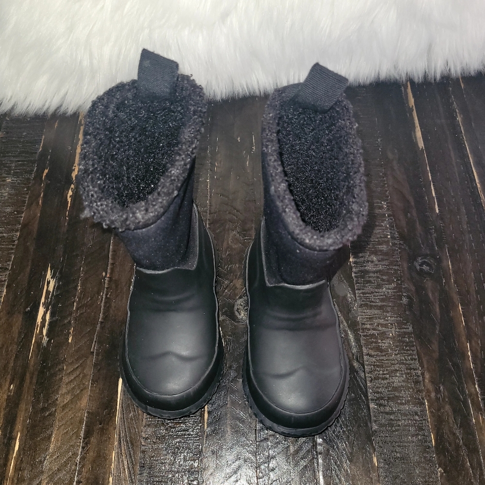 Hunter Kids Unisex Faux Sherpa Rain Boots Size 5